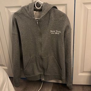 Grey H&M zip-up hoodie